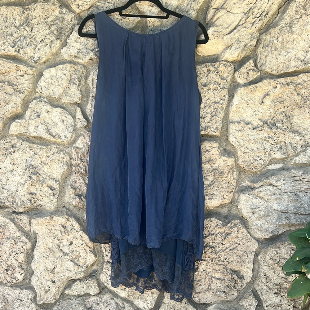 ITALIAN-MADE Lace Blue Mini Dress - perfect for date night!